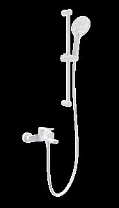 Смеситель для ванны с душевым гарнитуром WONZON & WOGHAND WW-C2036-MW белый матовый купить в интернет-магазине сантехники Sanbest