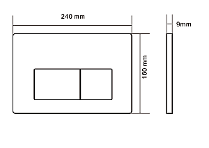 Кнопка для инсталляции Cezares SLIDER 2 CZR-510V-IN сатин купить в интернет-магазине сантехники Sanbest