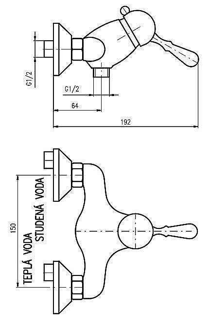 Смеситель для душа RAV-Slezak LABE L081.5SM купить в интернет-магазине сантехники Sanbest