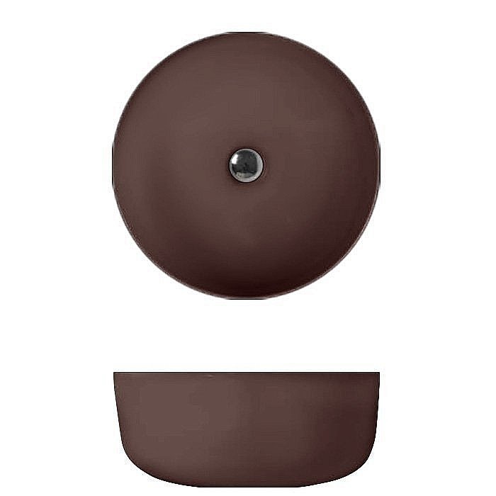 Раковина накладная Kerasan Nolita 40 534475 Borgogna matt купить в интернет-магазине Sanbest