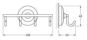 Крючок FBS Standard STA 004 купить в интернет-магазине сантехники Sanbest