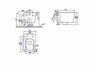 Унитаз Boheme Zen 967-2-WM белый матовый купить в интернет-магазине Sanbest