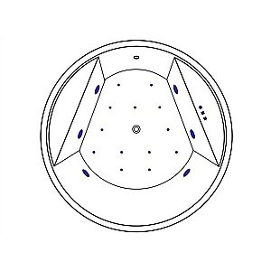 Ванна акриловая EXCELLENT Great Arc RELAX WAEX.GRE16.RELAX.CR 160x160 белая с гидромассажем купить в интернет-магазине Sanbest