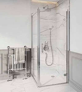 Душевой уголок Burlington C20/C13 80x80 стекло прозрачное/профиль хром купить в интернет-магазине Sanbest