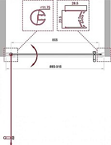 Душевая дверь BelBagno UNO-B-1-90-CH-CR стекло шиншилла/профиль хром купить в интернет-магазине Sanbest