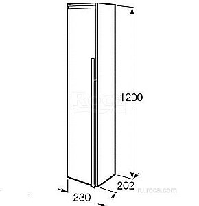 Шкаф - колонна Roca Aneto белый для ванной в интернет-магазине сантехники Sanbest
