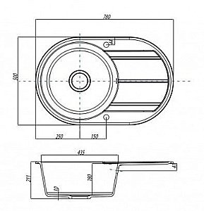 Кухонная мойка Акватон Амира 78 серый шелк купить в интернет-магазине сантехники Sanbest