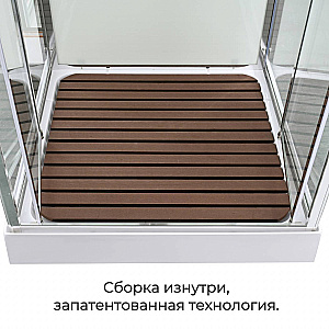 Душевая кабина AvaCan V2010N без крыши, арома-лейка, прозрачная/профиль хром купить в интернет-магазине Sanbest