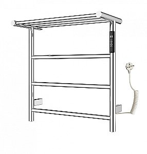 Полотенцесушитель электрический с полкой WONZON & WOGHAND BONN, Хром (WW-AL402-CR) купить в интернет-магазине сантехники Sanbest