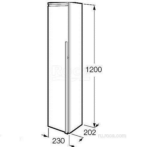 Шкаф - колонна Roca Aneto белый для ванной в интернет-магазине сантехники Sanbest