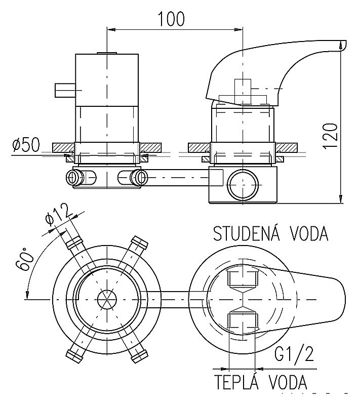 Смеситель для душа Rav-Slezak X582 хром купить в интернет-магазине сантехники Sanbest