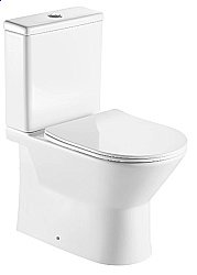 Унитаз напольный Hansmann keramik COMPACT УНИ0004 безободковый, с крышкой микролифт, с бачком купить в интернет-магазине Sanbest