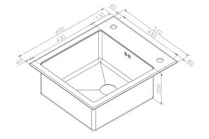 Мойка кухонная Zorg Inox Glass GL-6051 Белая купить в интернет-магазине сантехники Sanbest