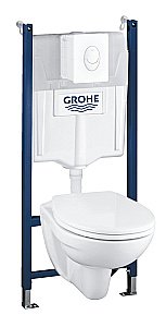 Унитаз подвесной Grohe Lecico Perth 39116000 альпин-белый, с крышкой микролифт, с инсталляцией купить в интернет-магазине Sanbest