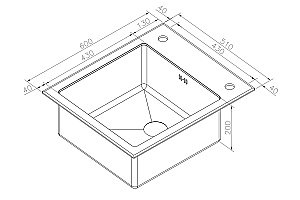 Мойка кухонная Zorg Inox Glass GL-6051 Белая купить в интернет-магазине сантехники Sanbest
