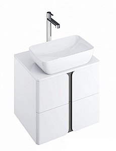 Тумба с раковиной и столешницей Ravak Balance 60 белая/графит для ванной в интернет-магазине Sanbest