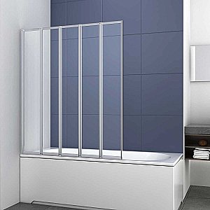 Шторка для ванны Vincea VSB-32120CL 120х140 стекло прозрачное/профиль хром купить в интернет-магазине Sanbest