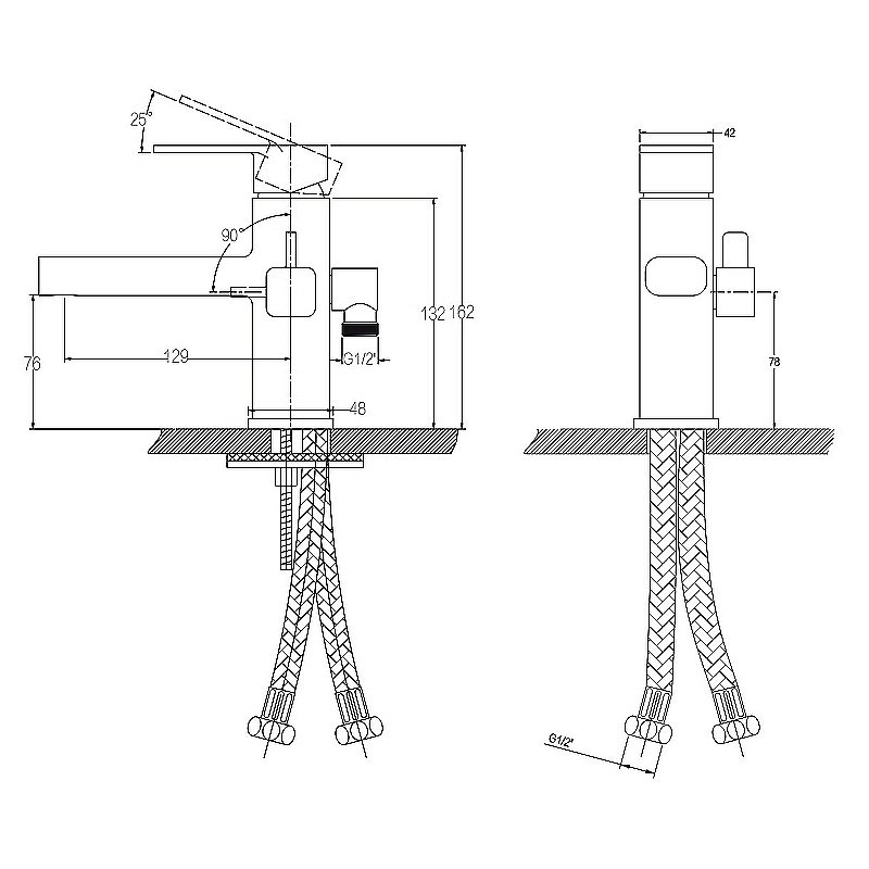 Смеситель для раковины Kaiser Sharp 64088 купить в интернет-магазине сантехники Sanbest