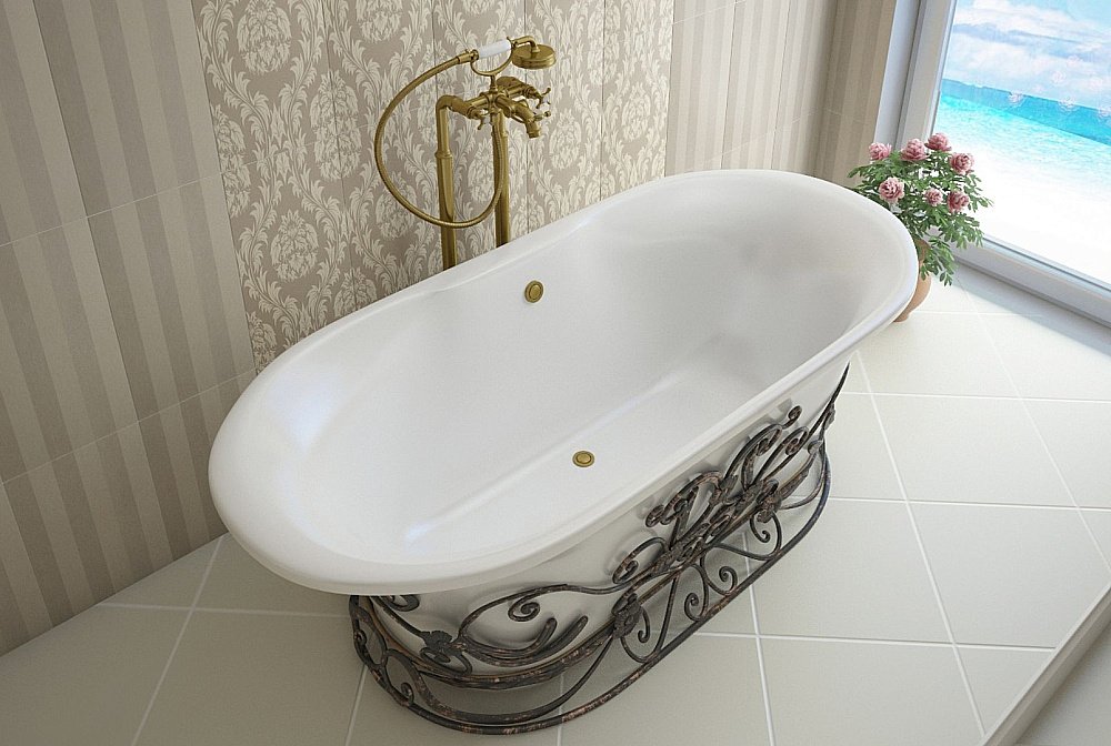 Ванна Эстет Лион silk 174x80 белая матовая купить в интернет-магазине Sanbest