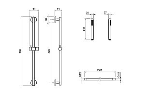 Душевой гарнитур Aquatek Европа AQ2012BG золото шлифованное купить в интернет-магазине сантехники Sanbest