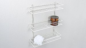 Полка-решетка тройная Fixsen FX-730W-3 белая купить в интернет-магазине сантехники Sanbest