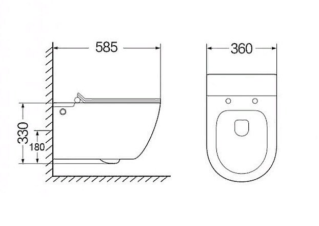 Унитаз подвесной SantiLine Selin SL-5031 безободковый, с крышкой микролифт, белый купить в интернет-магазине Sanbest