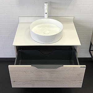 Тумба с раковиной Comforty Порто 00-00009321 75 дуб дымчатый для ванной в интернет-магазине Sanbest