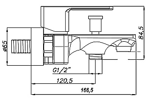 Смеситель для ванны Azario CADEO AZ-15940501 хром купить в интернет-магазине сантехники Sanbest