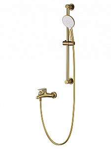 Смеситель для ванны с душевым гарнитуром WONZON & WOGHAND ALFA WW-AE3205-BG брашированное золото купить в интернет-магазине сантехники Sanbest