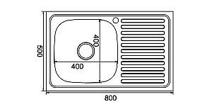 Мойка кухонная MIXLINE ML 528174 хром купить в интернет-магазине сантехники Sanbest