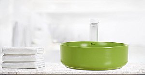 Раковина накладная WeltWasser WW ELBACH 3134 MGG 35,5 салатовая матовая купить в интернет-магазине Sanbest