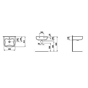 Раковина детская Laufen Florakids 8.1503.1.062.104.1 белая, розовая купить в интернет-магазине Sanbest