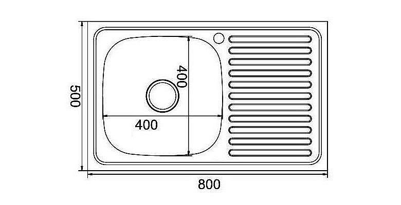 Мойка кухонная MIXLINE ML 528174 хром купить в интернет-магазине сантехники Sanbest