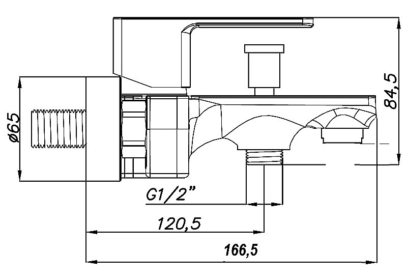Смеситель для ванны Azario CADEO AZ-15940501 хром купить в интернет-магазине сантехники Sanbest