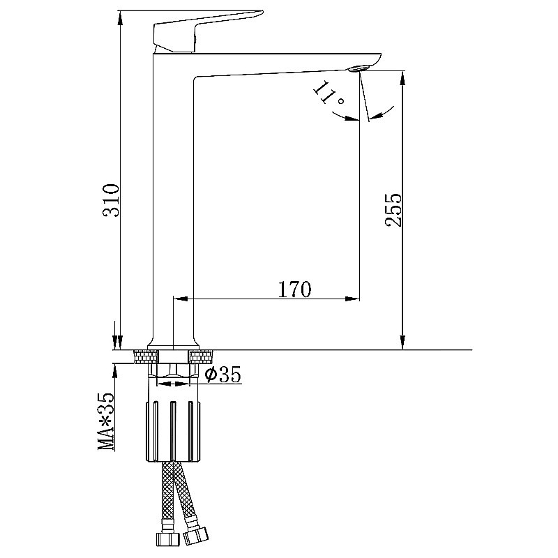 Смеситель для раковины Azario Alanti AZ-K9032MG золото матовое купить в интернет-магазине сантехники Sanbest