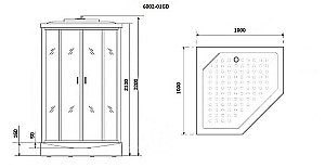 Душевая кабина с сенсором Niagara Premium NG- 6002-01GD 100x100 купить в интернет-магазине Sanbest