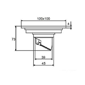 Душевой трап Orange 100x100 TR01-002cr с решеткой хром глянцевый купить в интернет-магазине Sanbest