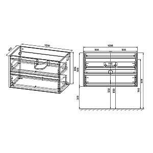 Тумба с раковиной Vincea Gio 100 R.Oak для ванной в интернет-магазине Sanbest