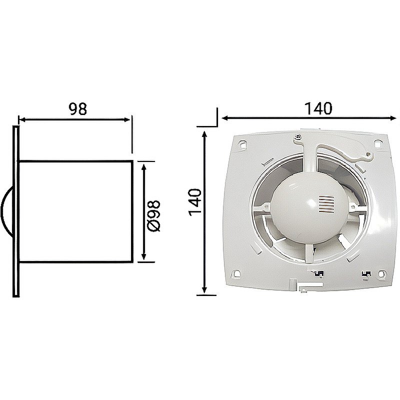 Вытяжной вентилятор Pestan 110154 белый купить в интернет-магазине сантехники Sanbest