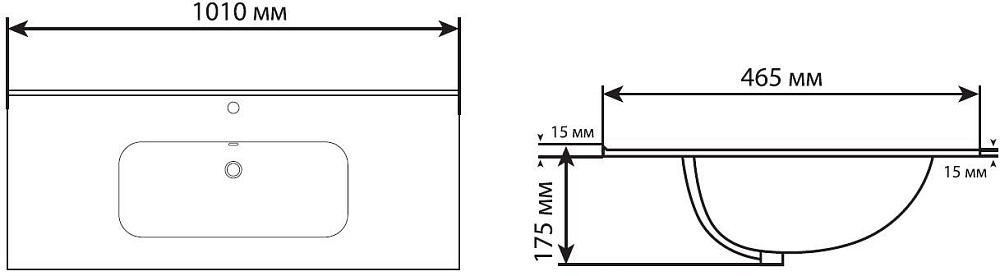 Раковина Aquanet Flat 329257 100 черная матовая купить в интернет-магазине Sanbest