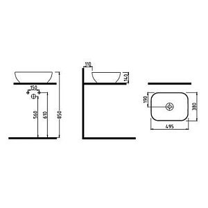 Раковина Bien Motto MTLG05003FD0W5000 купить в интернет-магазине Sanbest