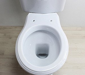 Унитаз напольный Azzurra Jubilaeum JUB100/MBS белый/кнопка золото слив в пол, с бачком купить в интернет-магазине Sanbest