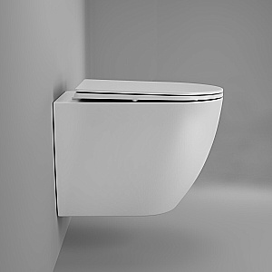 Унитаз подвесной Grossman Thin Rim GR-5601S белый, безободковый, с крышкой микролифт купить в интернет-магазине Sanbest