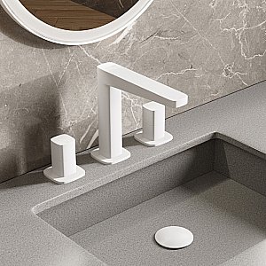 Смеситель для раковины WasserKRAFT Saale 9535 белый матовый купить в интернет-магазине сантехники Sanbest