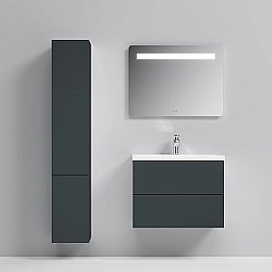 Пенал подвесной AM.PM Gem 30 серый для ванной в интернет-магазине сантехники Sanbest
