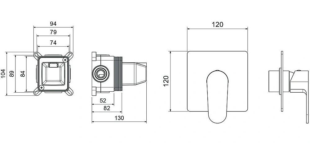 Смеситель для душа Aquatek Оберон AQ1266MB черный матовый купить в интернет-магазине сантехники Sanbest