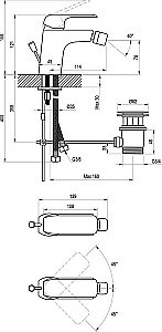 Смеситель для биде Ravak FLAT X070122 купить в интернет-магазине сантехники Sanbest