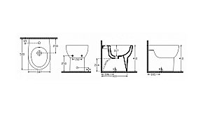 Биде напольное ISVEA Absolute 10AB42001SV белый купить в интернет-магазине Sanbest