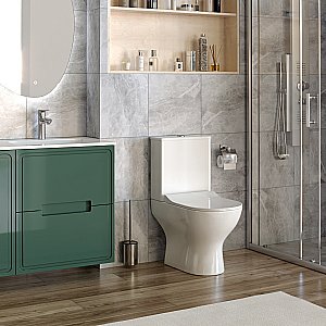 Унитаз напольный Taliente Arte AR35045 безободковый, с бачком, с крышкой микролифт, белый купить в интернет-магазине Sanbest