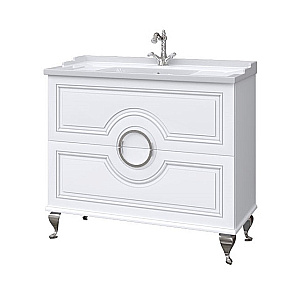 Мебель для ванной Caprigo Valletta 100 с 2 ящиками белая для ванной в интернет-магазине Sanbest